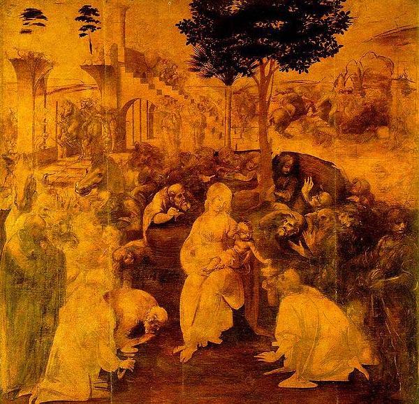 LEONARDO da Vinci The Adoration of the Magi China oil painting art